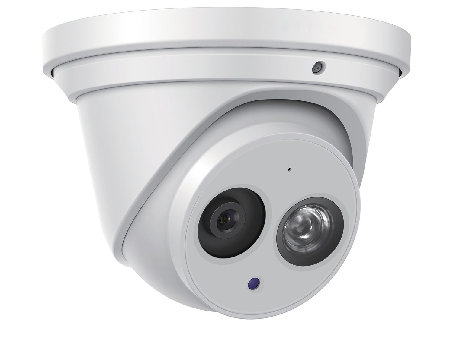 white Turret camera for home security camera installation